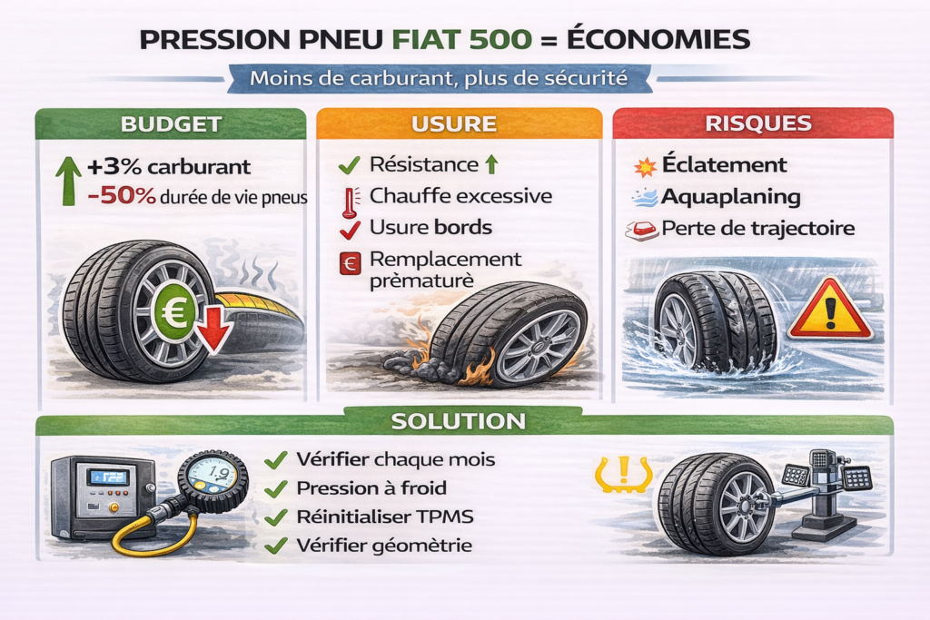 pression pneu fiat 500