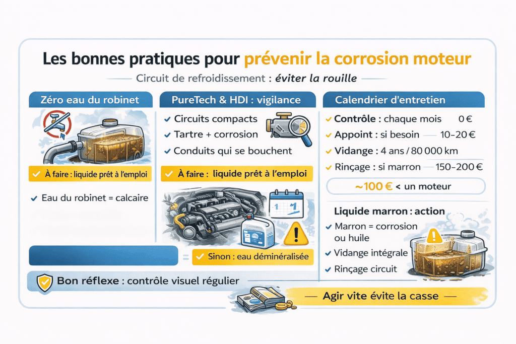 Liquide De Refroidissement Marron : Signes à Surveiller d'Urgence