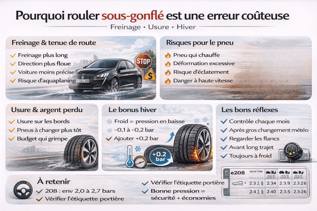 rouler sous-gonflé